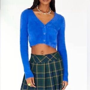 Sunday Best cobalt Blue Fuzzy Sweater